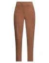 Kiltie Woman Pants Brown Size 4 Goat Skin In Brown