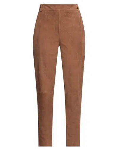 Kiltie Woman Pants Brown Size 4 Goat Skin