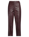 Kiltie Woman Pants Burgundy Size 6 Polyurethane, Viscose In Red