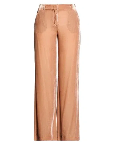 Kiltie Woman Pants Camel Size 6 Viscose, Silk In Sand