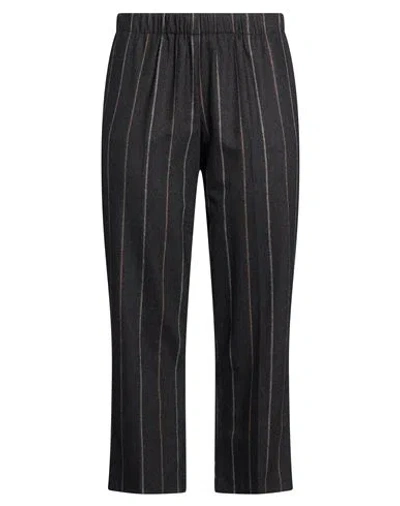 Kiltie Woman Pants Charcoal Size 6 Wool, Polyamide, Cashmere, Elastane In Black