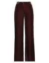 Kiltie Woman Pants Chocolate Brown Size 4 Viscose, Silk