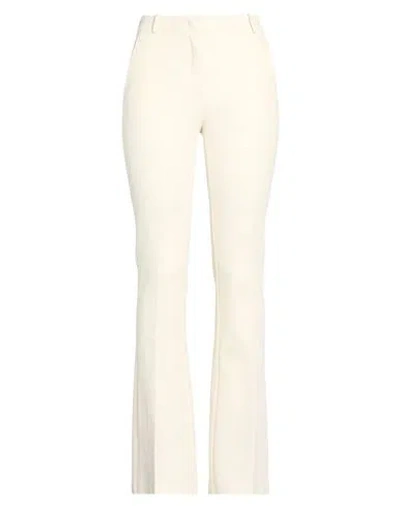 Kiltie Woman Pants Cream Size 12 Cotton In Neutral