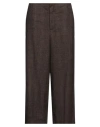 Kiltie Woman Pants Dark Brown Size 10 Polyester, Viscose, Elastane In Brown