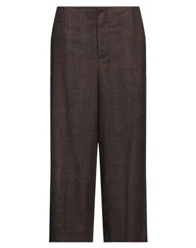 Kiltie Woman Pants Dark Brown Size 10 Polyester, Viscose, Elastane