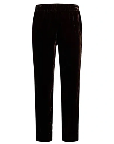 Kiltie Woman Pants Dark Brown Size 4 Viscose, Silk