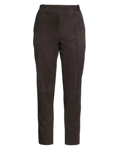 Kiltie Woman Pants Dark Brown Size 6 Goat Skin