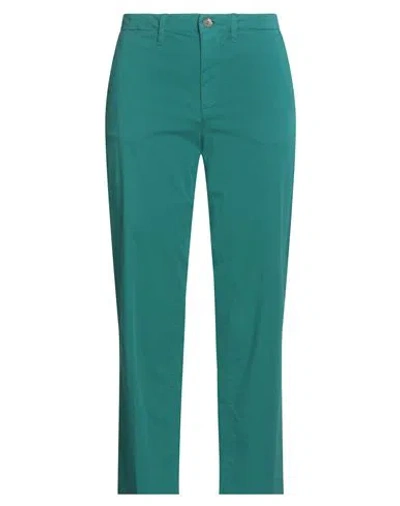 Kiltie Woman Pants Green Size 10 Cotton, Elastane