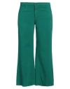 Kiltie Woman Pants Green Size 12 Cotton, Linen In Green