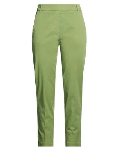 Kiltie Woman Pants Green Size 12 Cotton, Tencel, Elastane