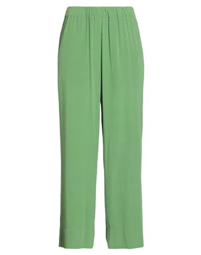 Kiltie Woman Pants Green Size 6 Silk, Elastane