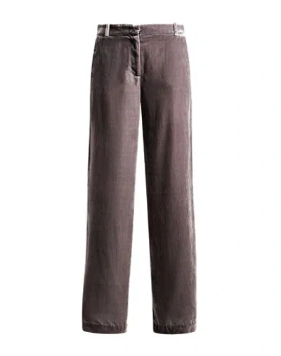 Kiltie Woman Pants Grey Size 6 Viscose, Silk In Purple