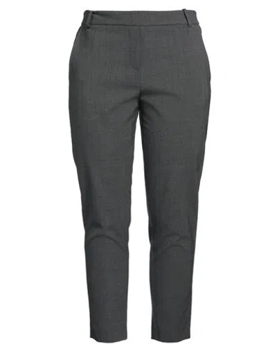Kiltie Woman Pants Lead Size 10 Polyester, Virgin Wool, Elastane In Gray