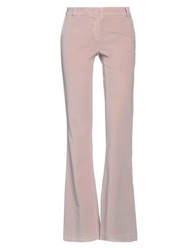 Kiltie Woman Pants Light Pink Size 2 Cotton, Viscose, Elastane In Metallic