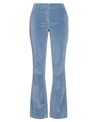 Kiltie Woman Pants Pastel Blue Size 6 Cotton, Viscose, Elastane