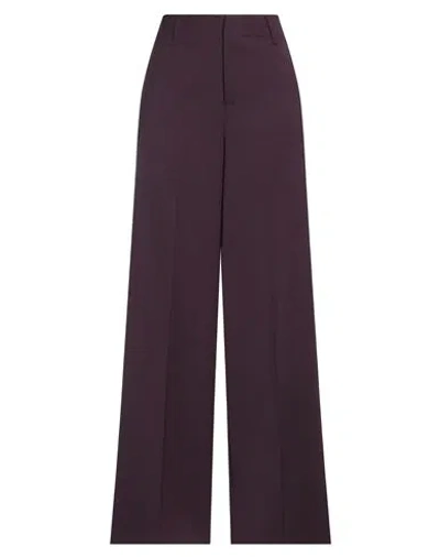 Kiltie Woman Pants Plum Size 2 Polyester, Virgin Wool, Elastane In Purple