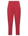 Kiltie Woman Pants Red Size 10 Cotton, Elastane In Red