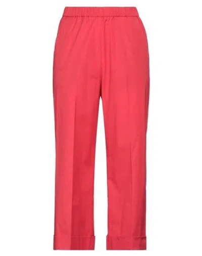 Kiltie Woman Pants Red Size 4 Cotton, Elastane