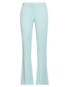 Kiltie Woman Pants Light Green Size 12 Polyester, Elastane In Blue