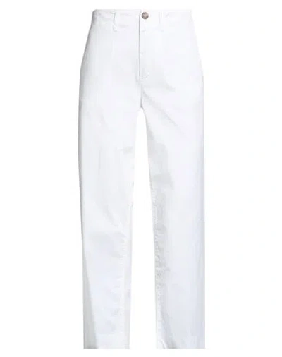 Kiltie Woman Pants White Size 2 Cotton, Elastane