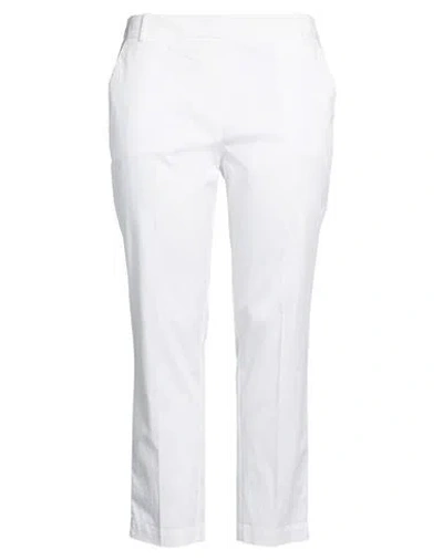 Kiltie Woman Pants White Size 4 Cotton, Tencel, Elastane