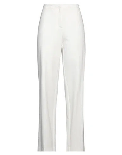 Kiltie Woman Pants White Size 8 Viscose, Polyamide, Elastane In White