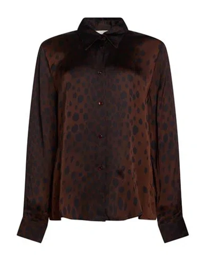 Kiltie Woman Shirt Brown Size 6 Viscose