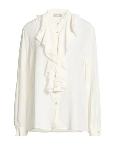 Kiltie Woman Shirt Ivory Size 6 Silk In White