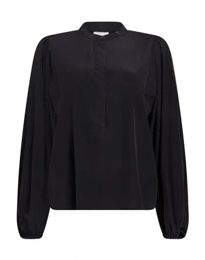 Kiltie Woman Top Black Size 10 Silk, Elastane