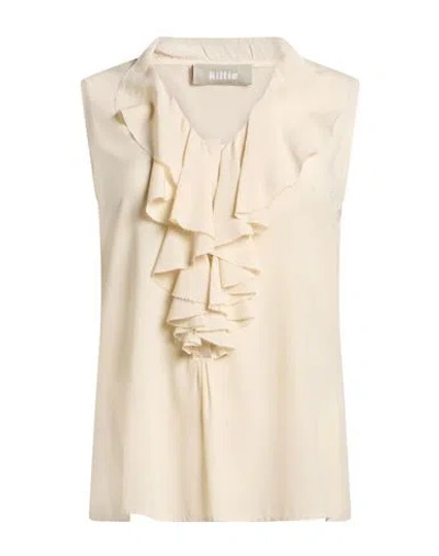 Kiltie Woman Top Ivory Size 6 Silk, Elastane In Neutral