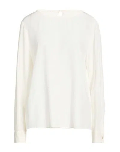 Kiltie Woman Top White Size 12 Silk