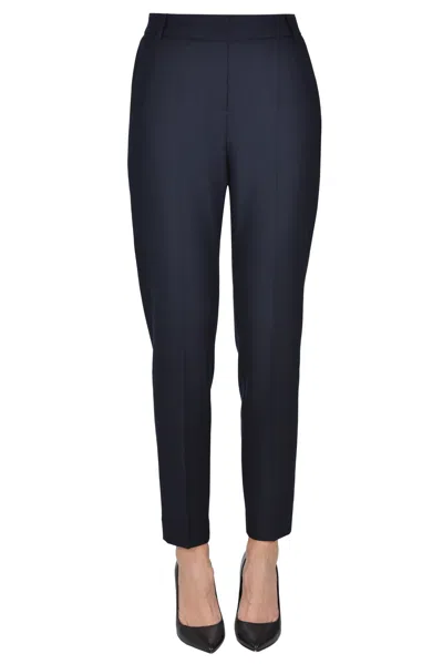 Kiltie Wool Trousers In Blue