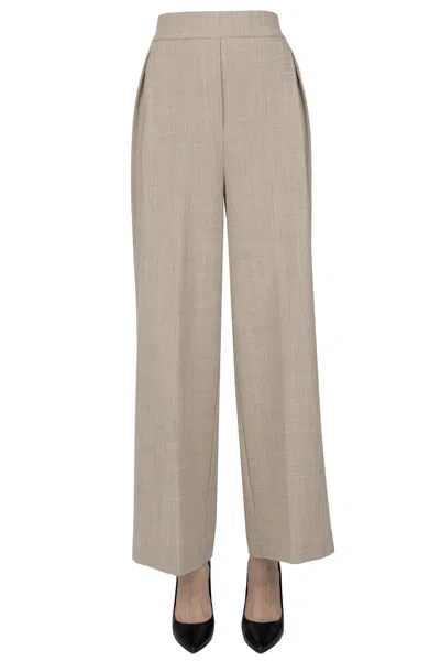 Kiltie Wool Trousers In Gray
