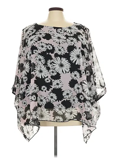 Pre-owned Kim & Cami 3/4 Sleeve Blouse In Black