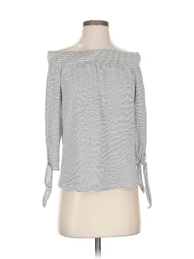Pre-owned Kim & Cami 3/4 Sleeve Blouse In Gray