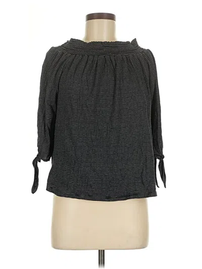 Pre-owned Kim & Cami 3/4 Sleeve Blouse In Gray