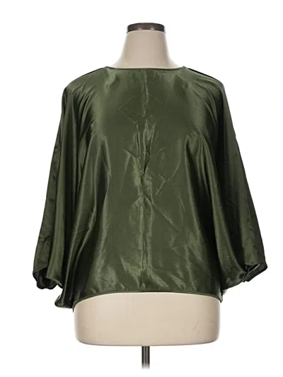 Pre-owned Kim & Cami 3/4 Sleeve Blouse In Green