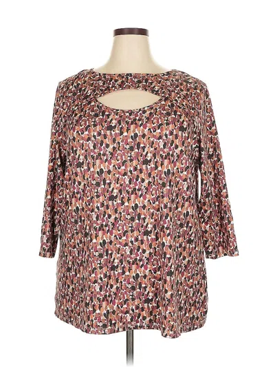 Pre-owned Kim & Cami 3/4 Sleeve Blouse In Pink