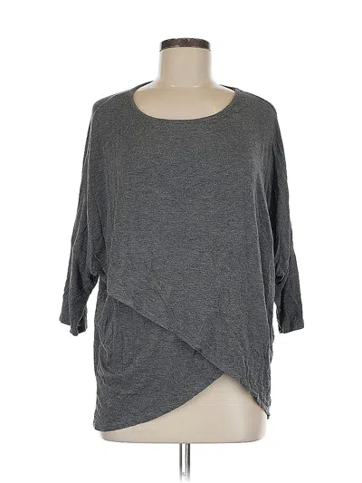 Pre-owned Kim & Cami 3/4 Sleeve T-shirt In Gray