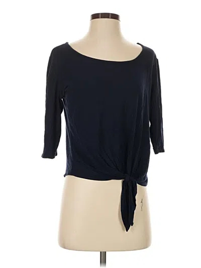 Pre-owned Kim & Cami 3/4 Sleeve Top Blue Boatneck Tops
