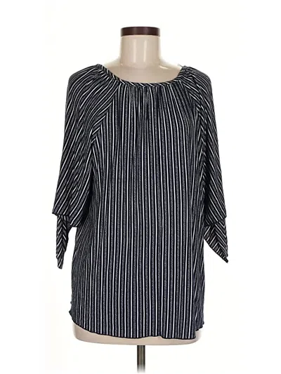 Pre-owned Kim & Cami 3/4 Sleeve T-shirt In Black