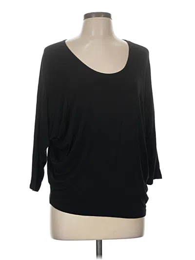 Pre-owned Kim & Cami 3/4 Sleeve T-shirt In Black