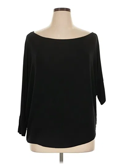 Pre-owned Kim & Cami 3/4 Sleeve T-shirt In Black