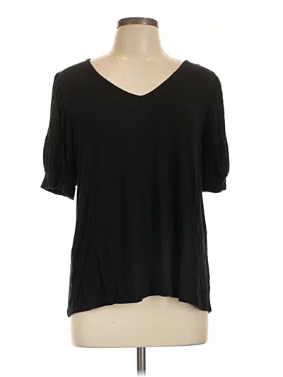 Pre-owned Kim & Cami 3/4 Sleeve T-shirt In Black
