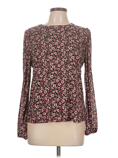 Pre-owned Kim & Cami Long Sleeve Blouse In Brown