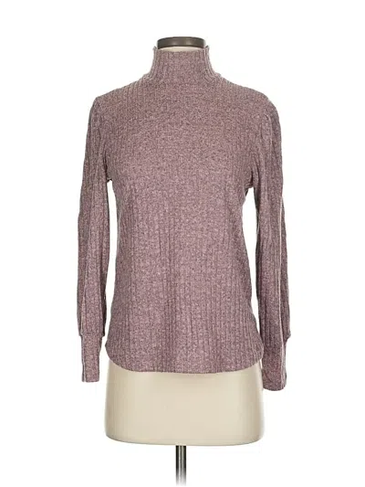Pre-owned Kim & Cami Long Sleeve Turtleneck In Burgundy