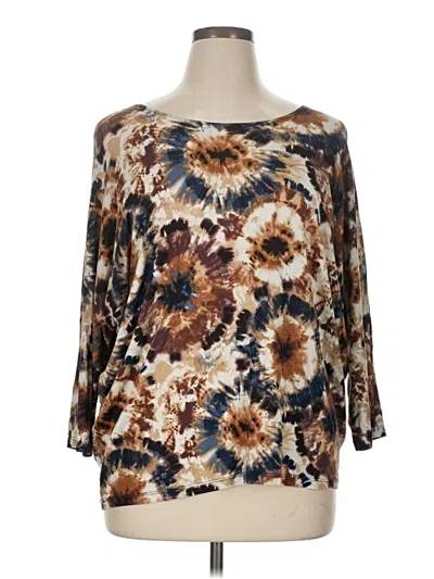 Pre-owned Kim & Cami Pullover Sweater In Brown