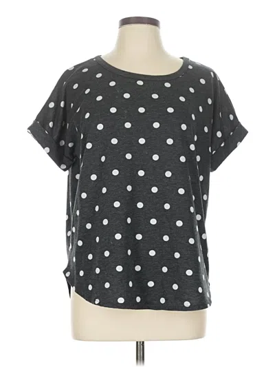 Pre-owned Kim & Cami Short Sleeve T-shirt In Black
