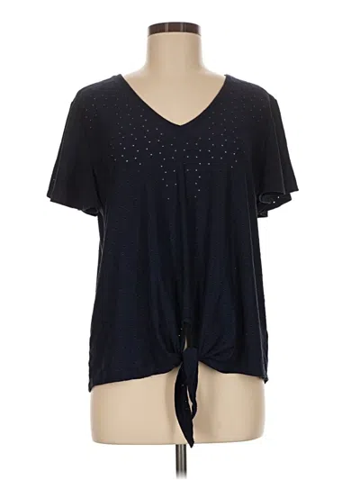Pre-owned Kim & Cami Short Sleeve T-shirt In Blue
