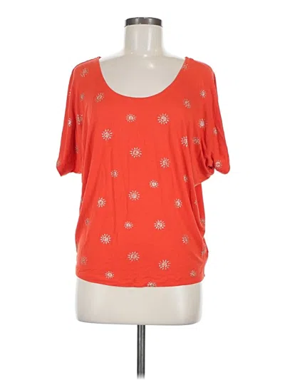 Pre-owned Kim & Cami Short Sleeve T-shirt In Orange